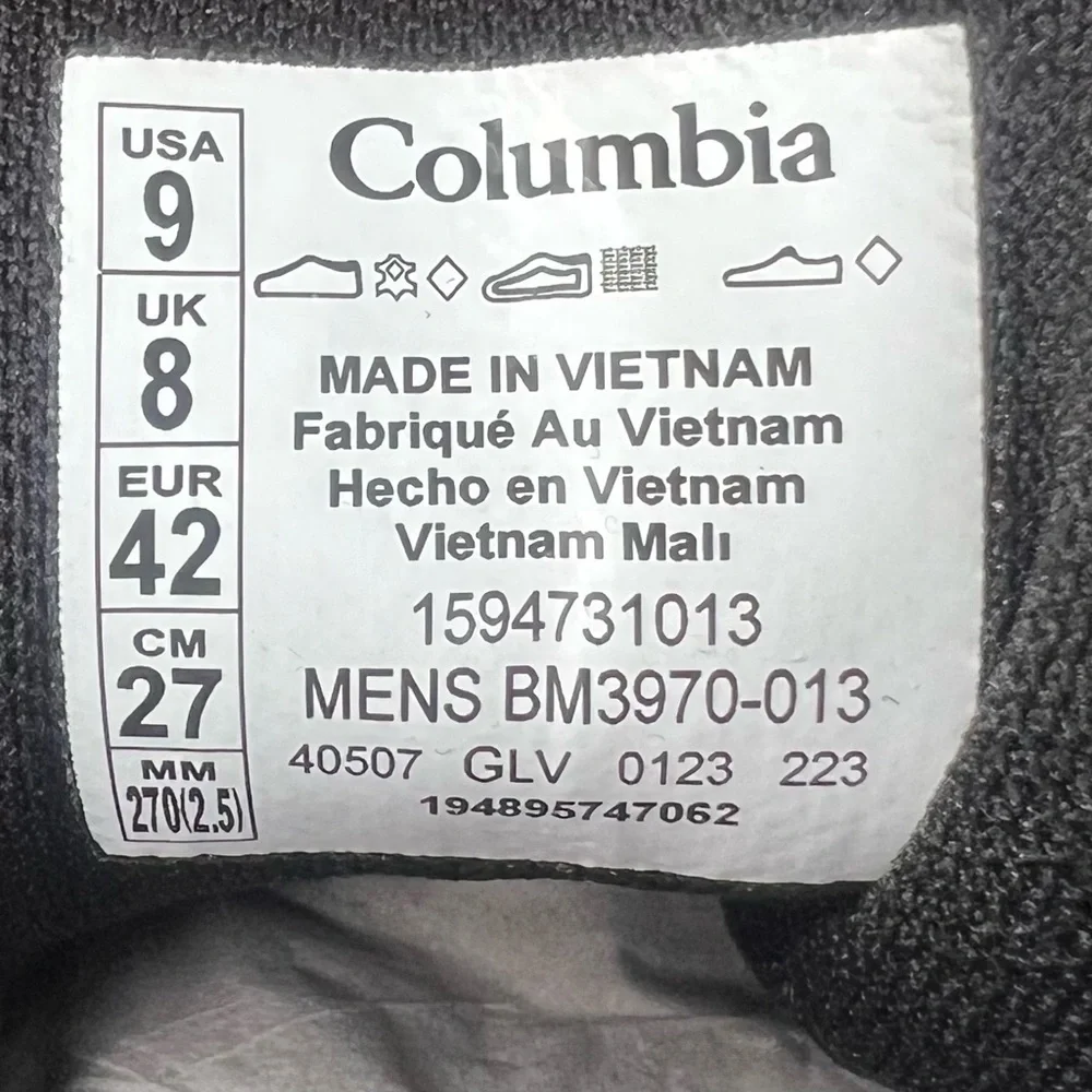 Columbia Men's Newton Ridge Plus II Waterproof Boot Size 9 #B1580